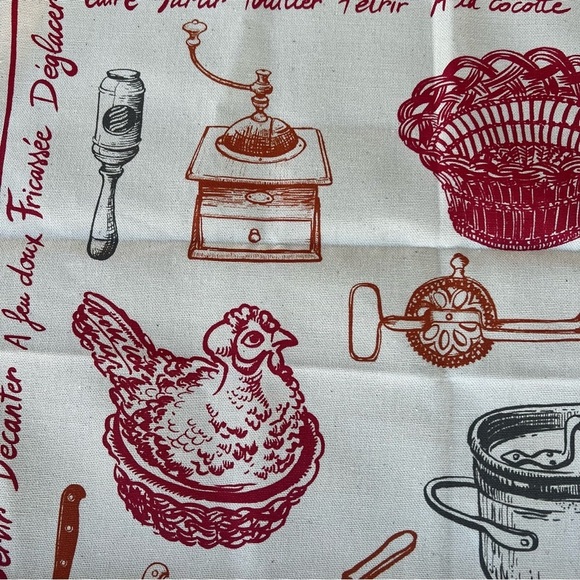 Winkler Tea Towel Les Ustensiles de Cuisine Kitchen Utensils 100% Cotton France - Picture 6 of 10